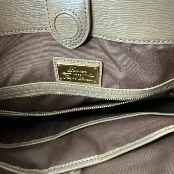 Lauren Ralph Lauren Newbury Genuine Leather Satchel Tote Crossbody - Picture 7 of 8